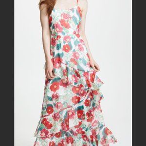 NIGHTWALKER Delphine Red Floral Dress Size Small